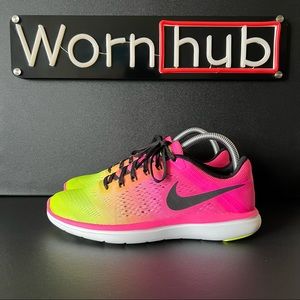 Nike Women's Athletic Shoes - Neon Pink and Lime